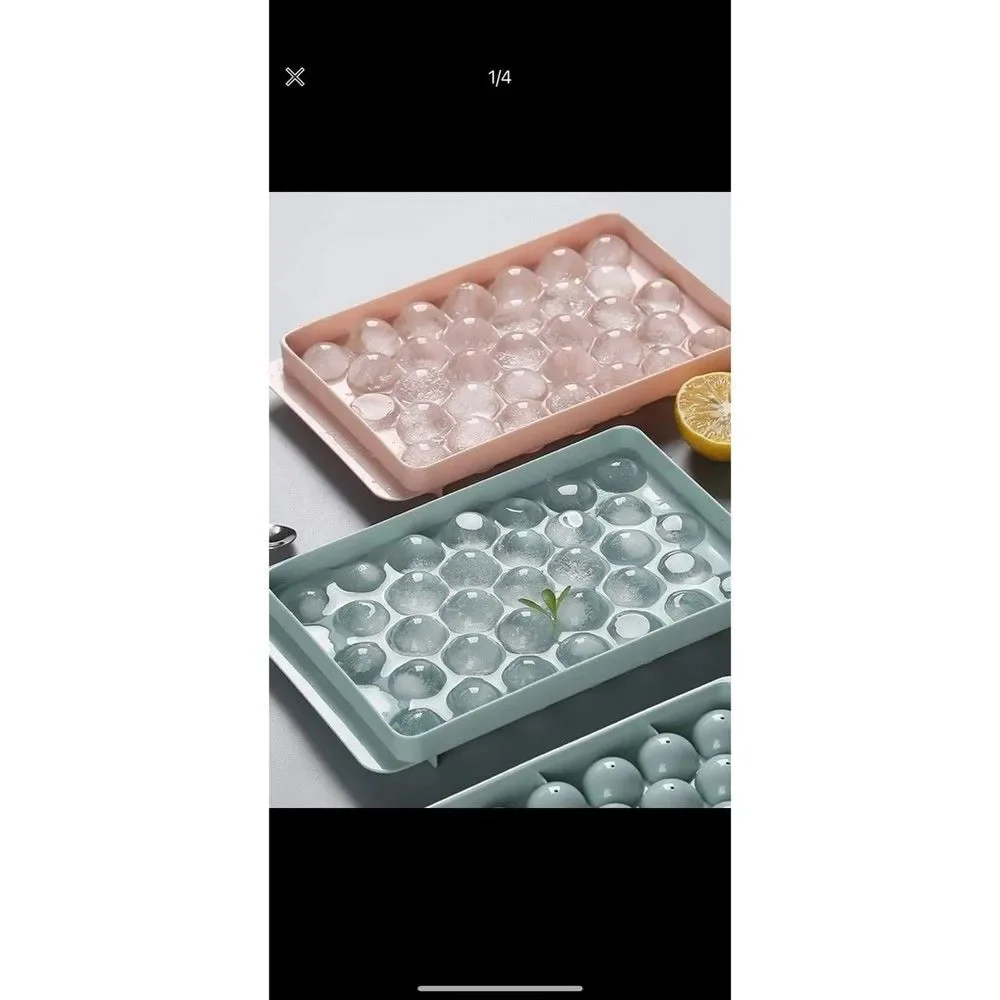 Ice Trays 3 pc Multi-grid Random Color Ice Ball Mold Pink Blue Sphere Set Sb